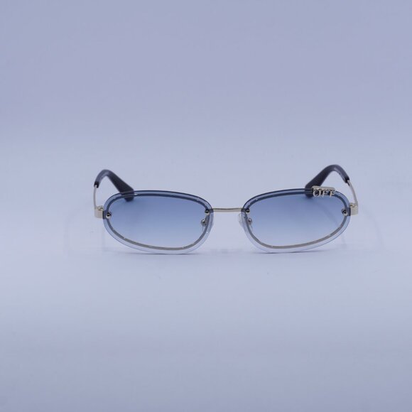 Off-White OERI13M MIAMI 7642 Sunglasses Gold Oval Frame, Blue Lenses main image 6